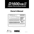 KORG D1600MKII Owners Manual